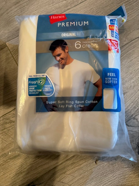 Hanes Premium Men's Crew T-shirt Pack of 6