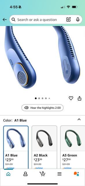 Portable Bladeless Neck Fan