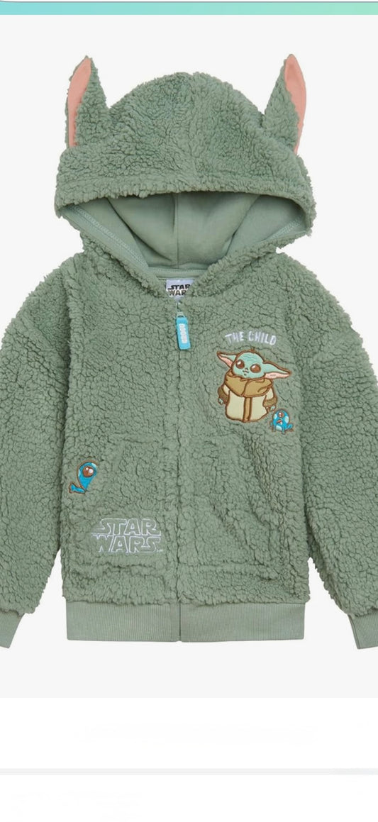 Fleece Star Wars/Mandalorian Zip Up Sweatshirt