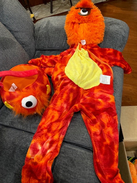 Kids Monster Halloween Costume and Treat Bucket