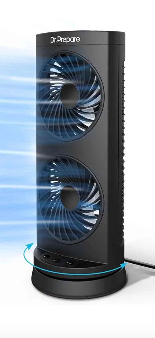 13" Dual Oscillating Tower Fan