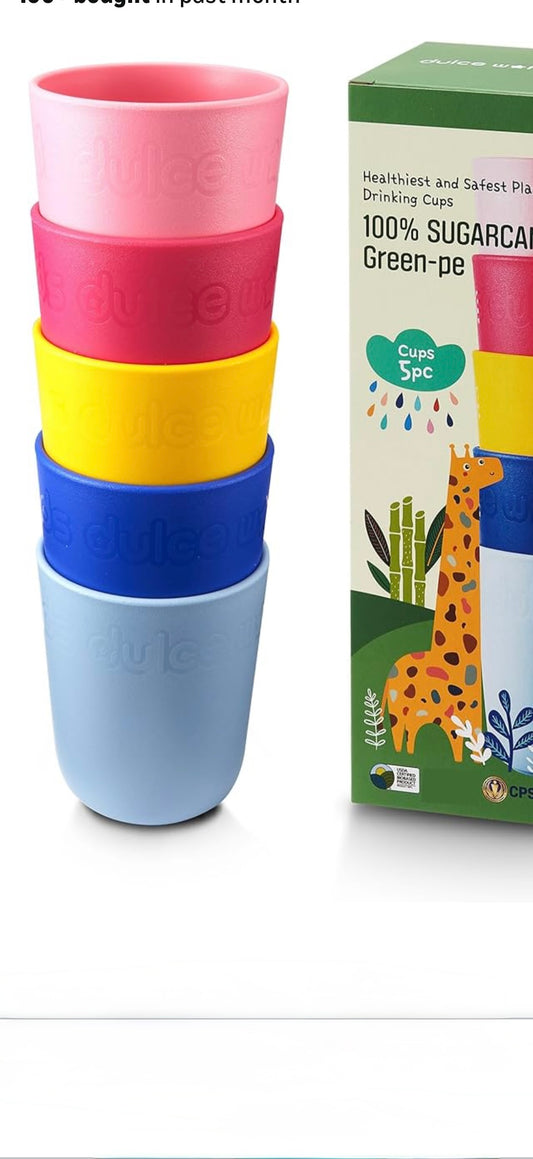 Sugercane Kids Cups 10 oz-Pack of 5
