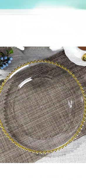 Clear 12.6 inch Charger Dinner Plates