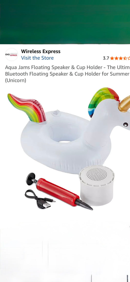 Floating Speaker and Cup Holder-Unicorn