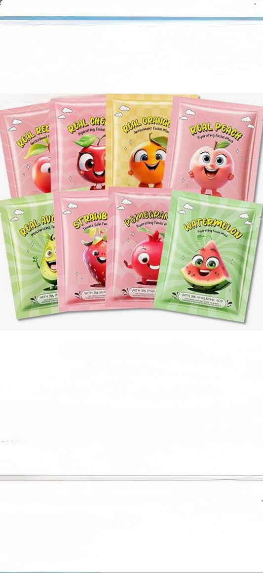 8 pack Fruit Kids Face Mask