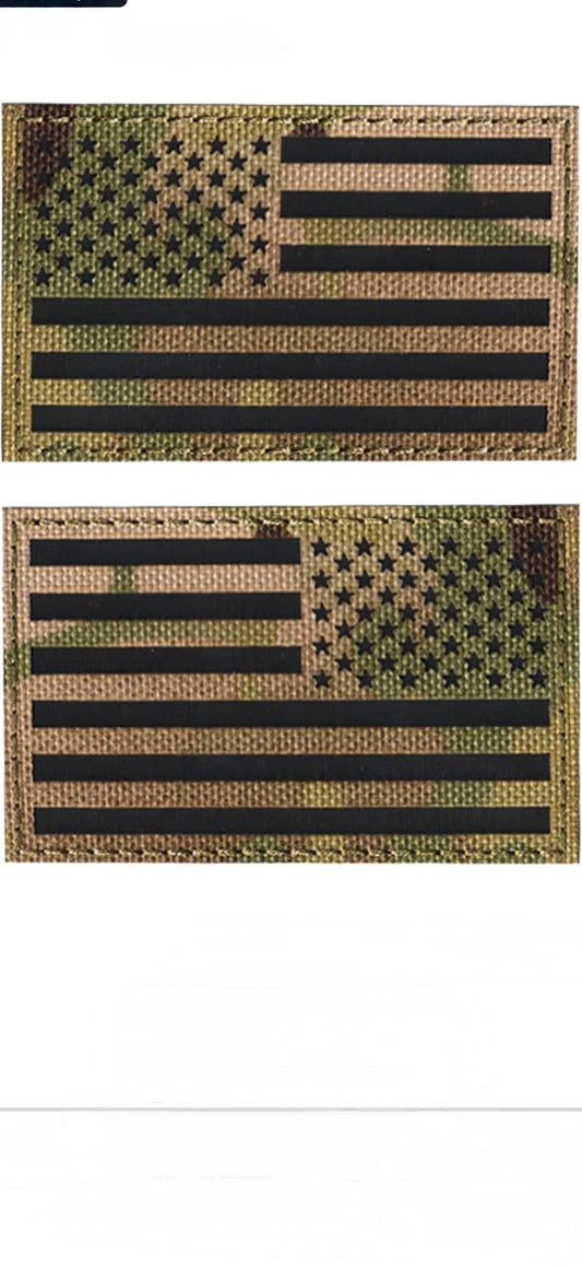 2 Pack America Flag Patches